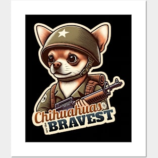 Chihuahua soldier Posters and Art